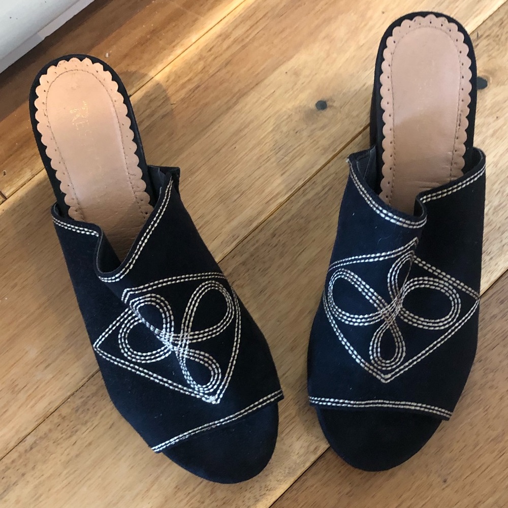 Restricted … black shoe sandals